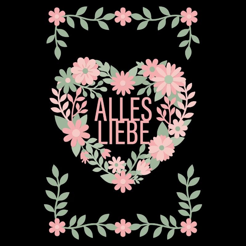 Alles Liebe Blumen Herz