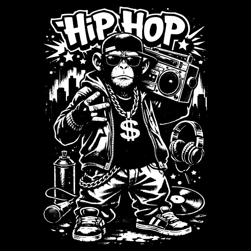 Design de style graffiti hip-hop singe