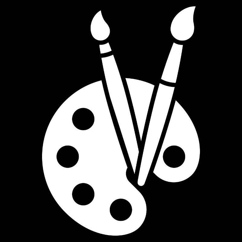 Malerei, Farbpalette, Pinsel, Kunst Symbol