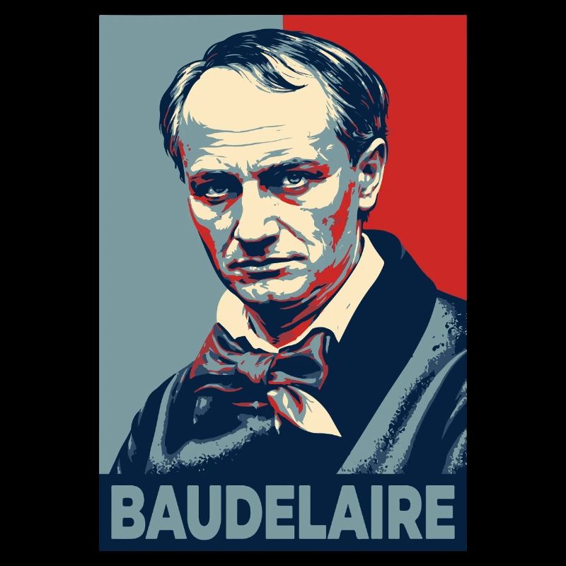 Baudelaire Pop-Art-Porträt