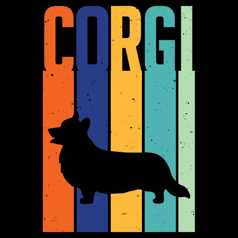 Corgi Retro Vintage Hund Lustiger Spruch Geschenk 