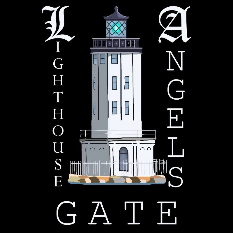 Los Angeles, Hand Drawing Lighthouse Angels Gate