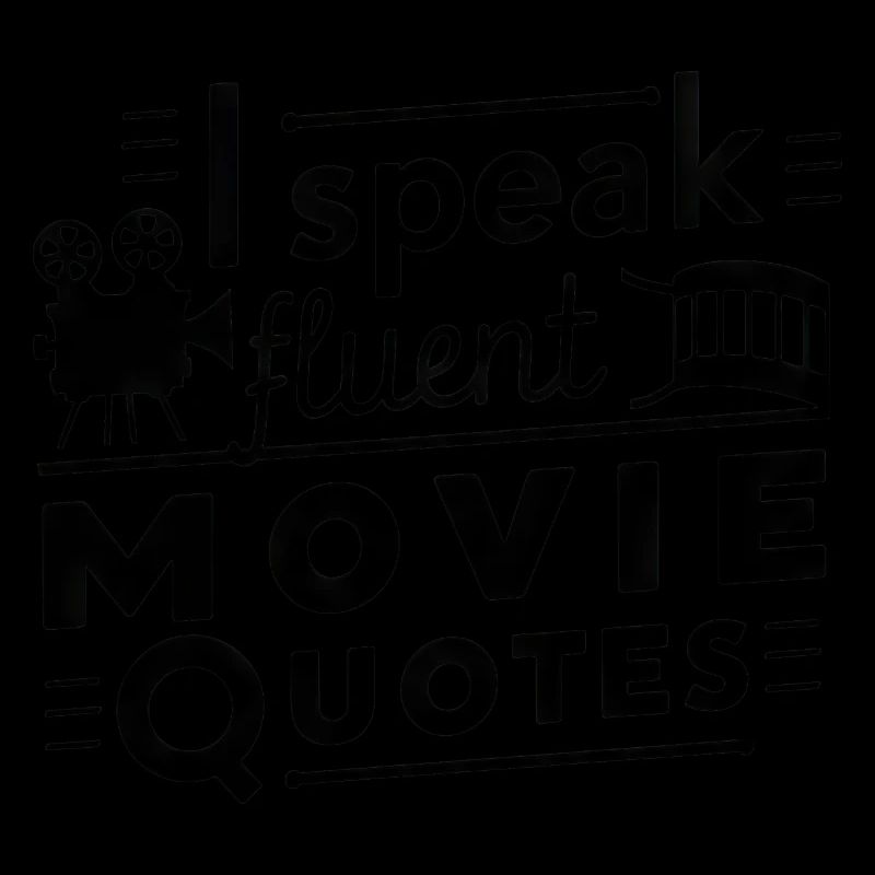 Cinema Lover Saying Minimalist Silhouette