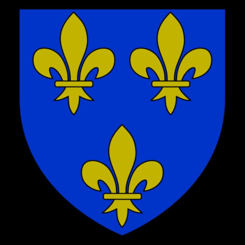 Blason royal 3 fleurs de Lys