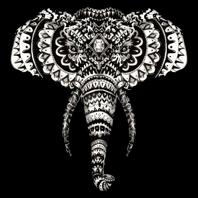Elefanten Zentangle