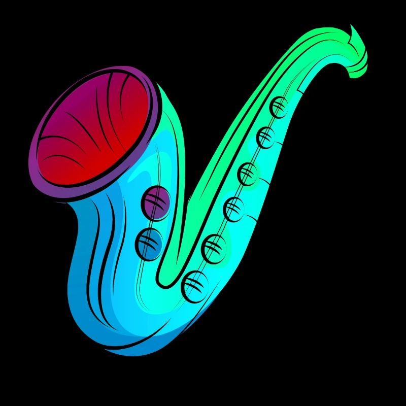 buntes Saxofon / Saxofon