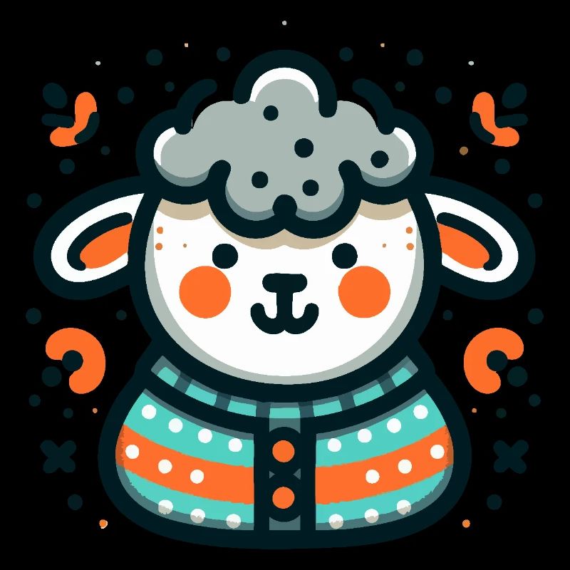 Süßes Schaf im Pullover