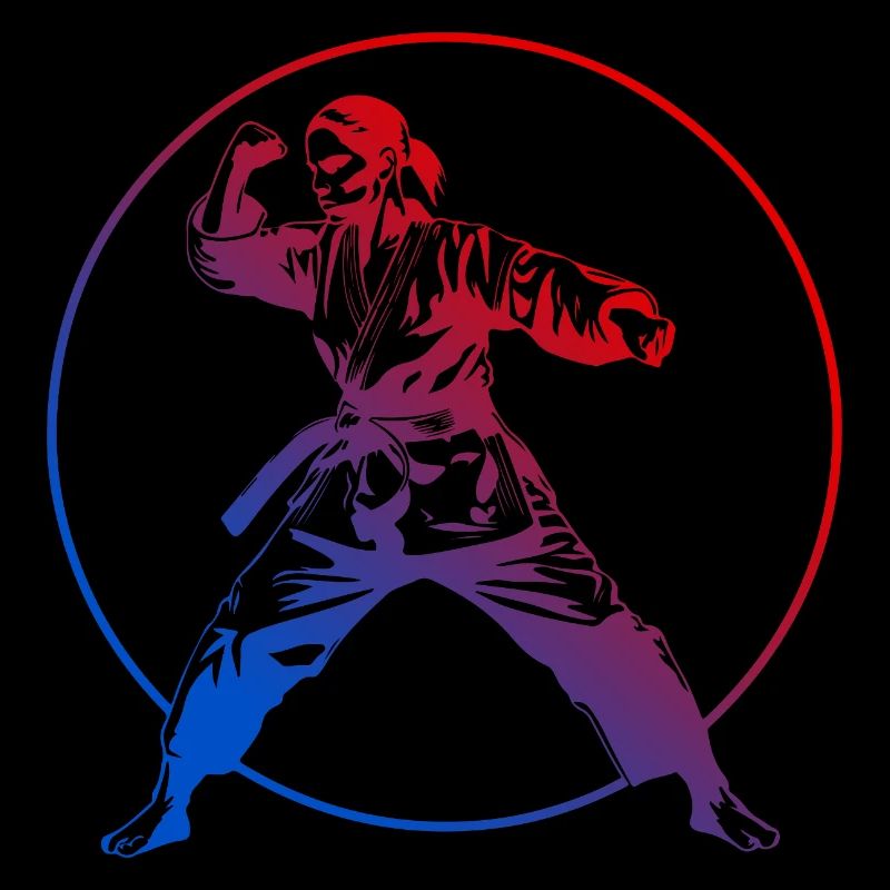 Karate Silhouette Bunt