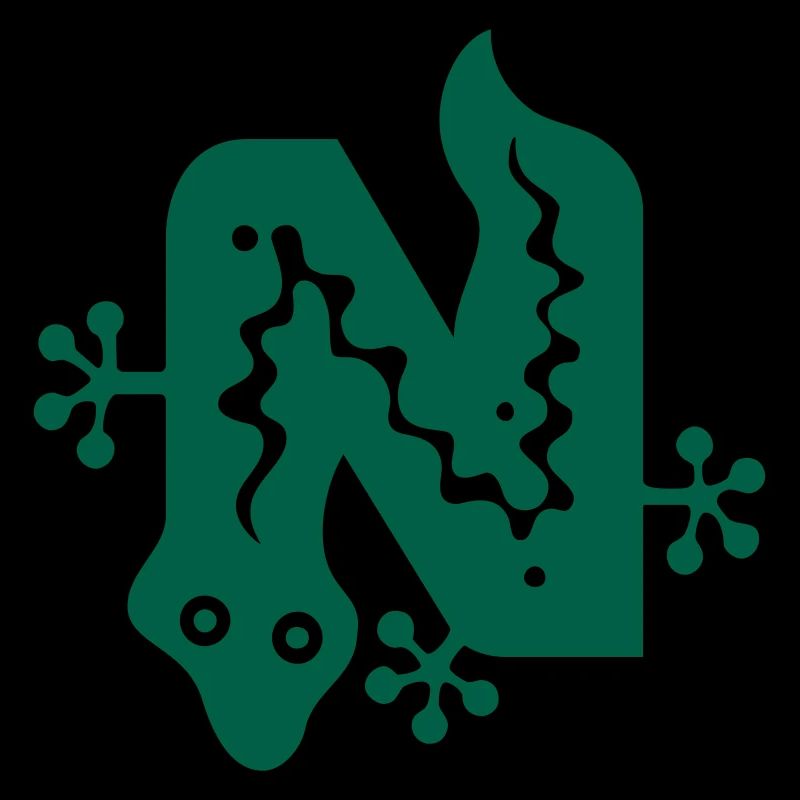 Snake | Schlange | letter N | Vectorgraphic