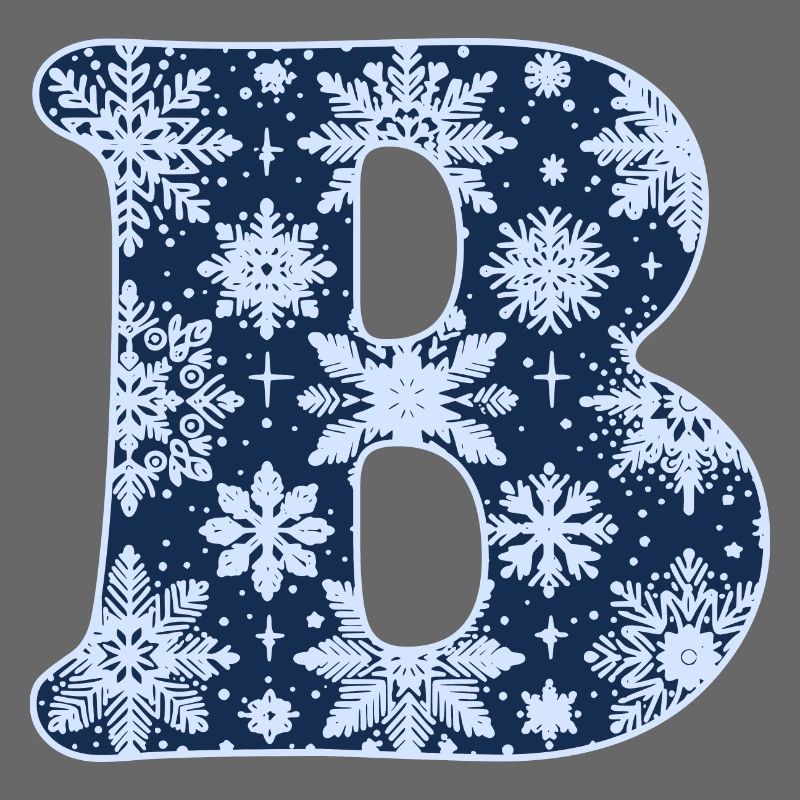 Buchstabe B Schneeflocken