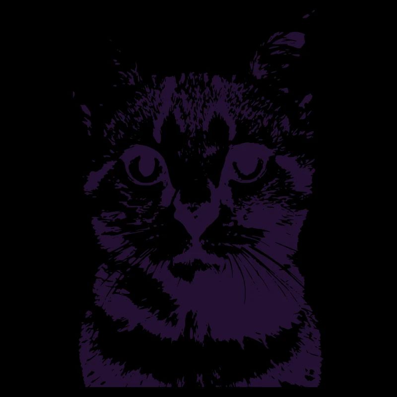 Space Cat Navy Stencil
