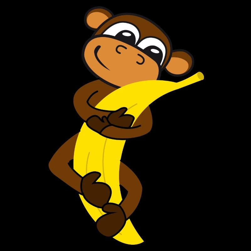 Affe mit Lieblingsbanane