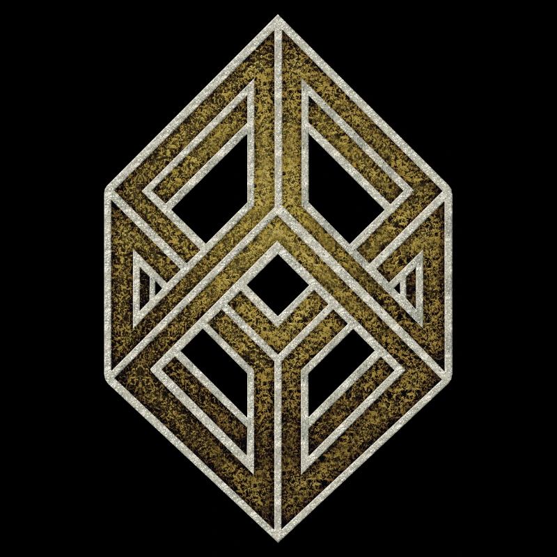 Illusion d'optique, cube, géométrie, mathématiques