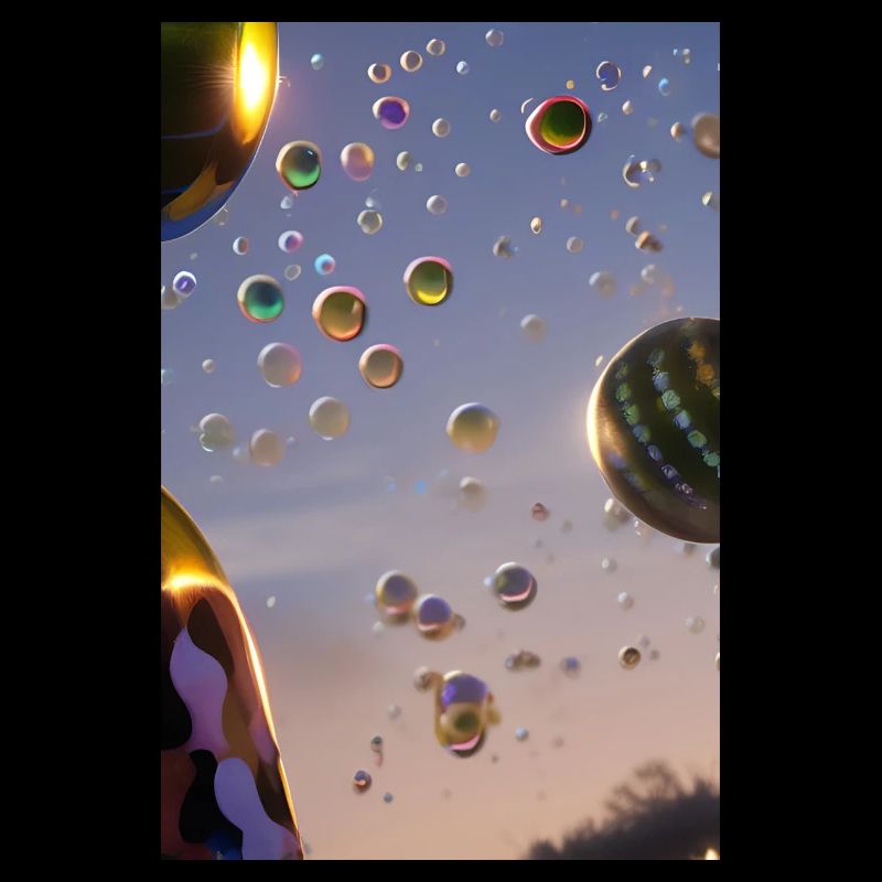 Bulle de savon colorée