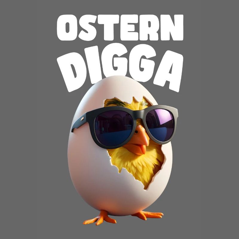 Funny Easter Digga Design with Chick and Egg