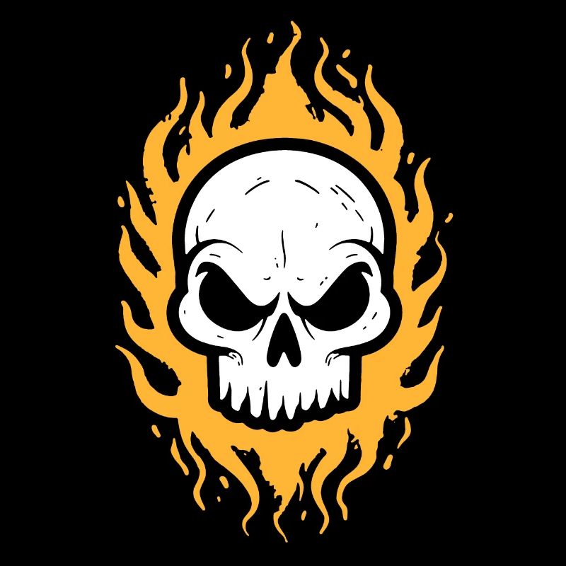Crâne de flammes