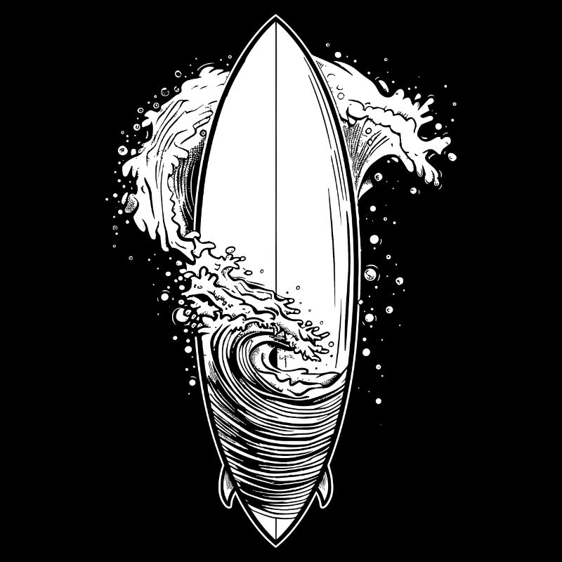 Croquis de planche de surf