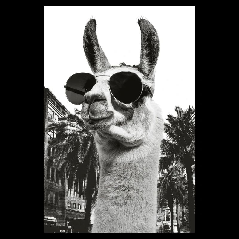 Llama Palm Trees Sunglasses Tranquil Humor