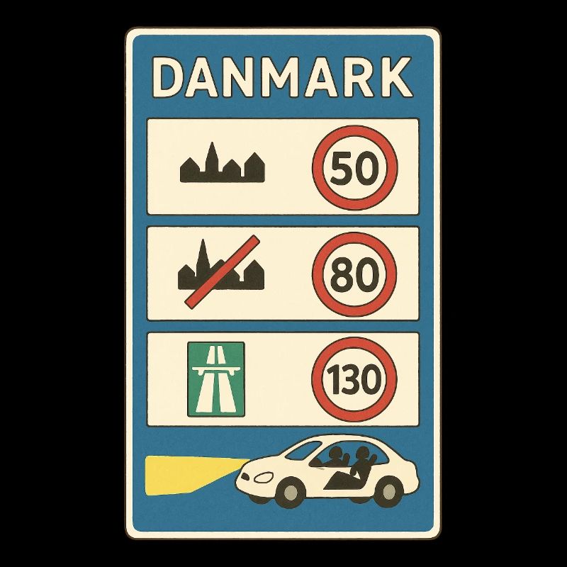 Dänemark Schild Verkehrsregeln Grenze