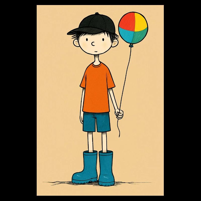 Petit garçon joue au ballon