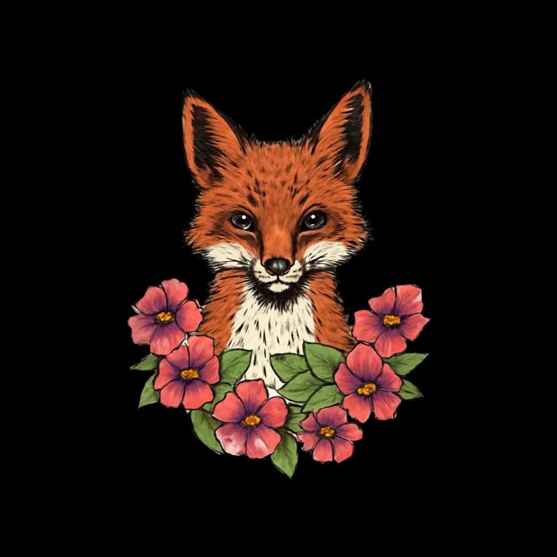 Fox in flowers