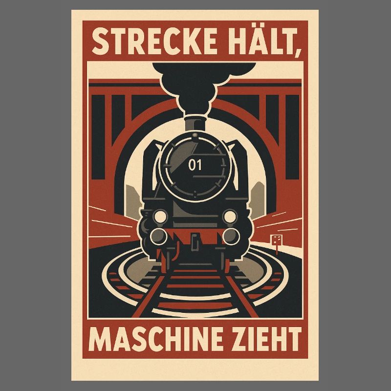 Railway Track Holds Machine Pulls