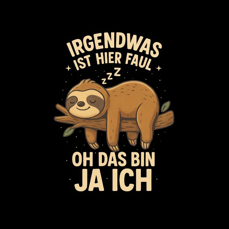 Faultier Büro Spruch faul