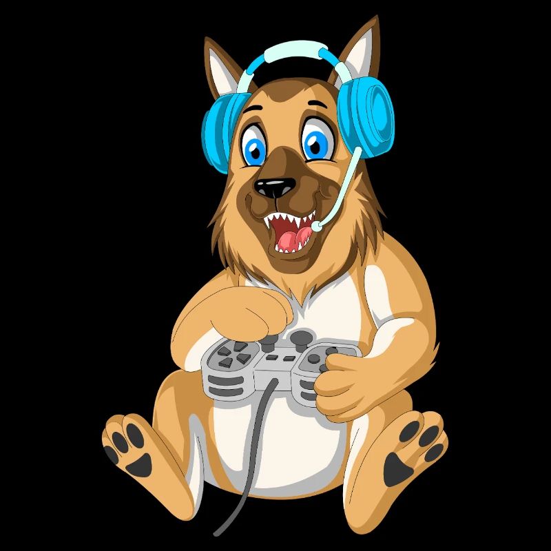 German Shepherd Gamer