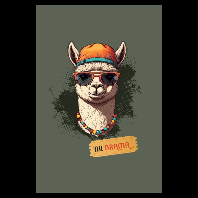 No Drama Llama – Style rétro cool