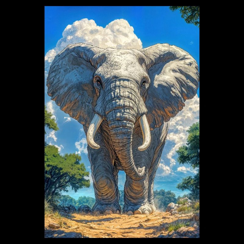 Illustration eines Elefanten