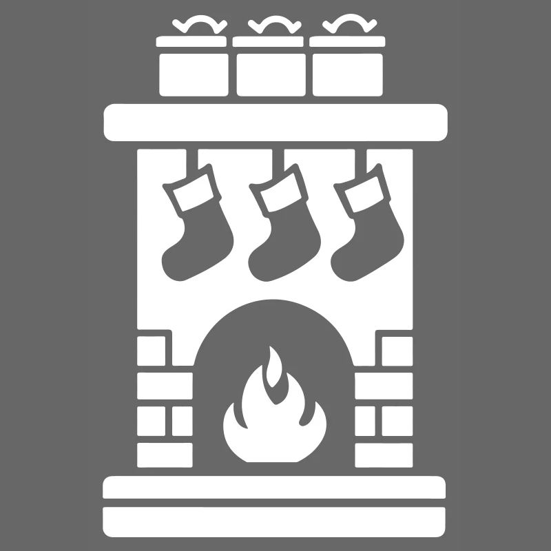 Chaussette de Noël avec cheminée