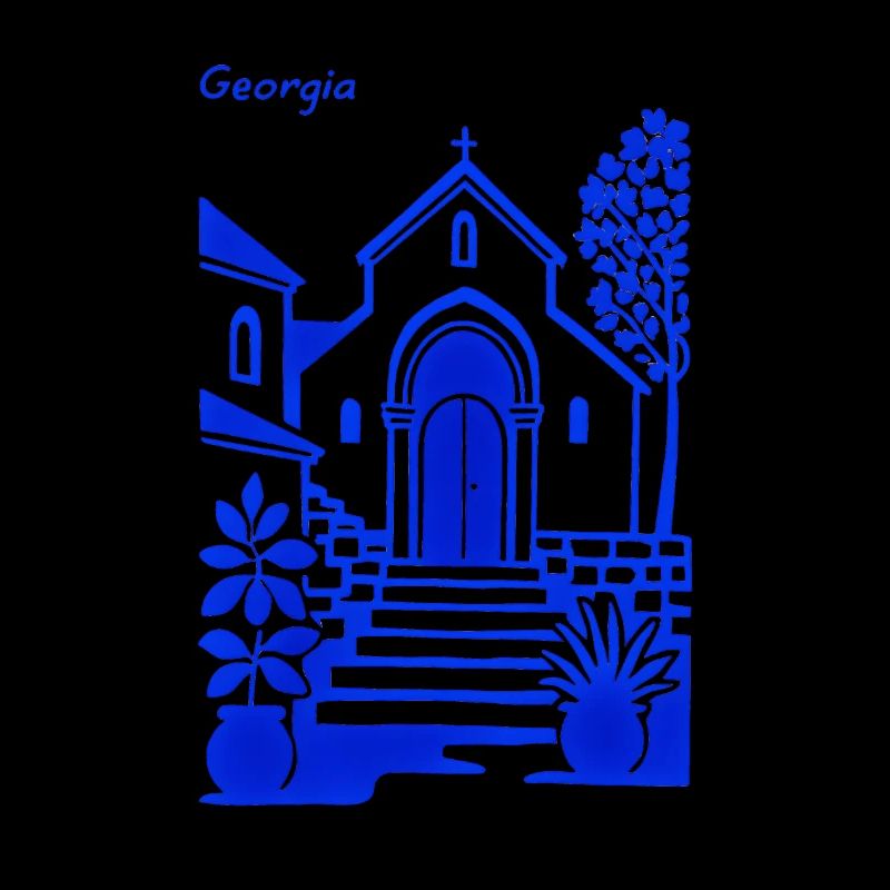 Georgia Blaue Kirchenstufen