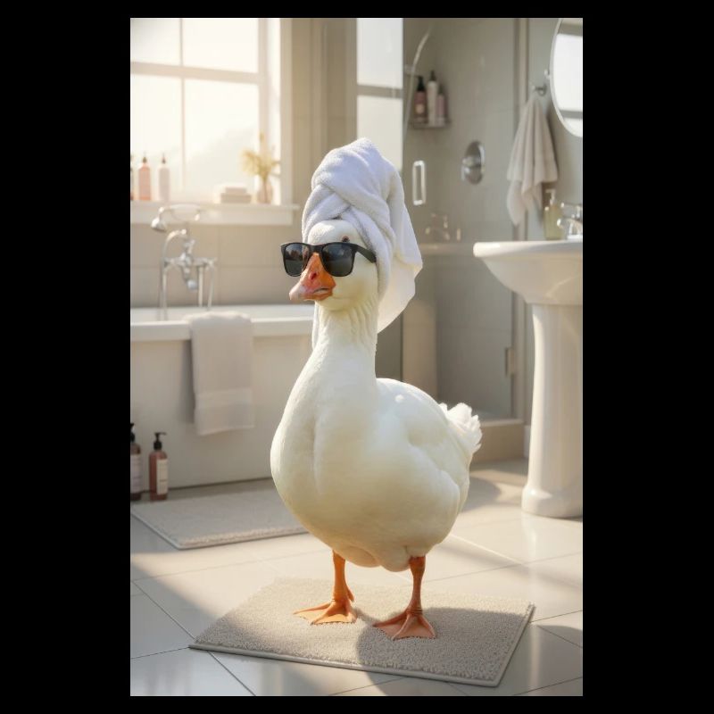 Turban de canard de spa en serviette