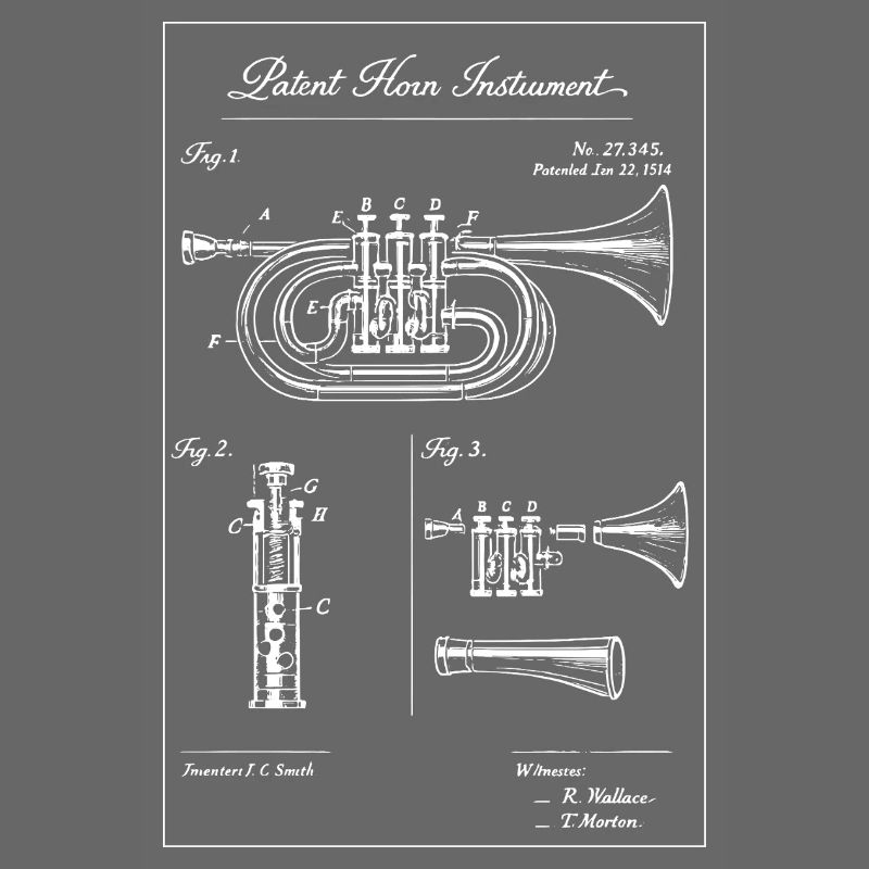 Schéma de plan de l’instrument à corne