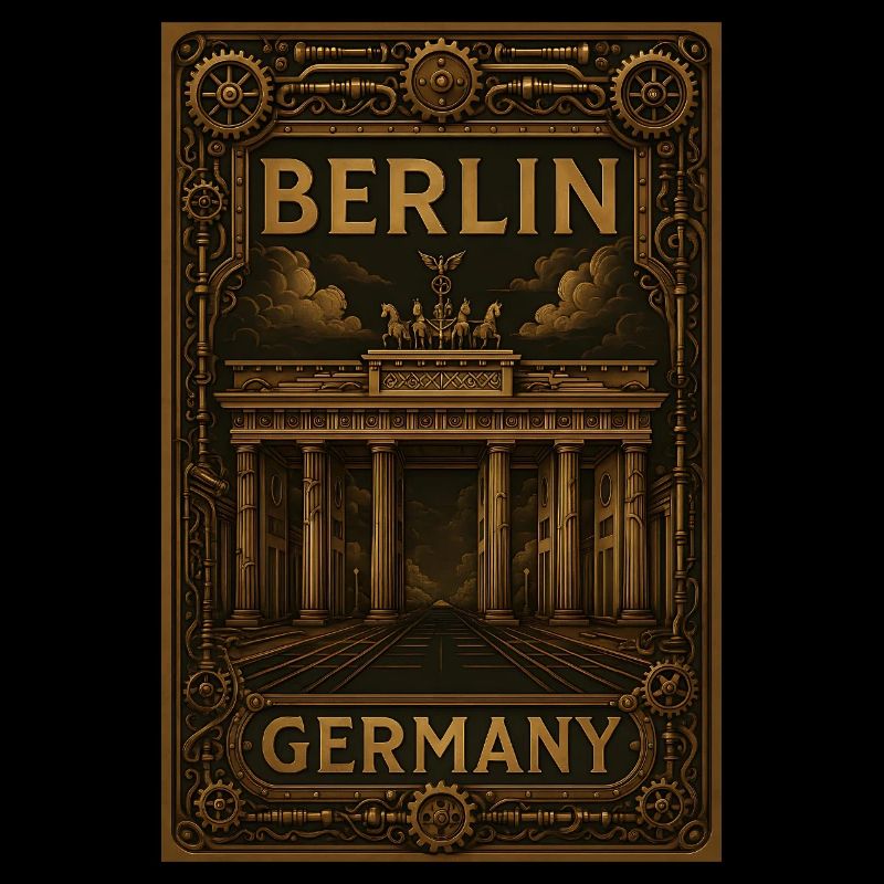 Berlin Germany – Steampunk Bronze Poster
