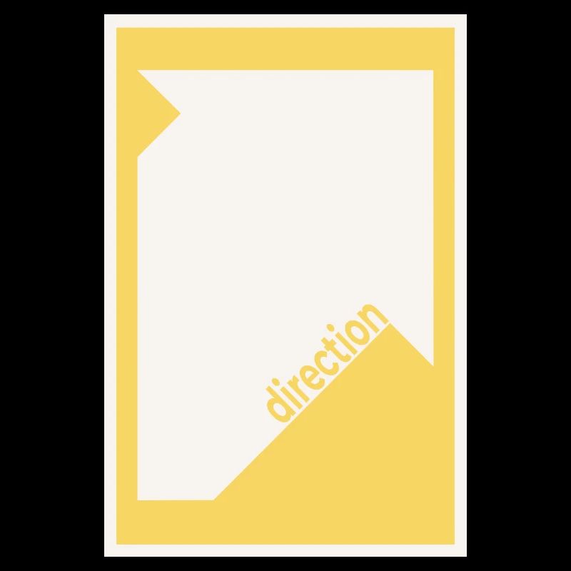 Direction Poster Yellow – Bold Minimal Art