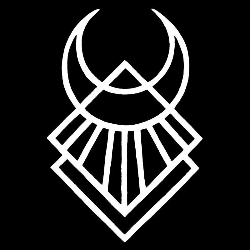 Symbole lunaire égyptien blanc