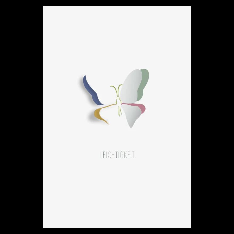 Leichtigkeit Schmetterling minimalistisches Design