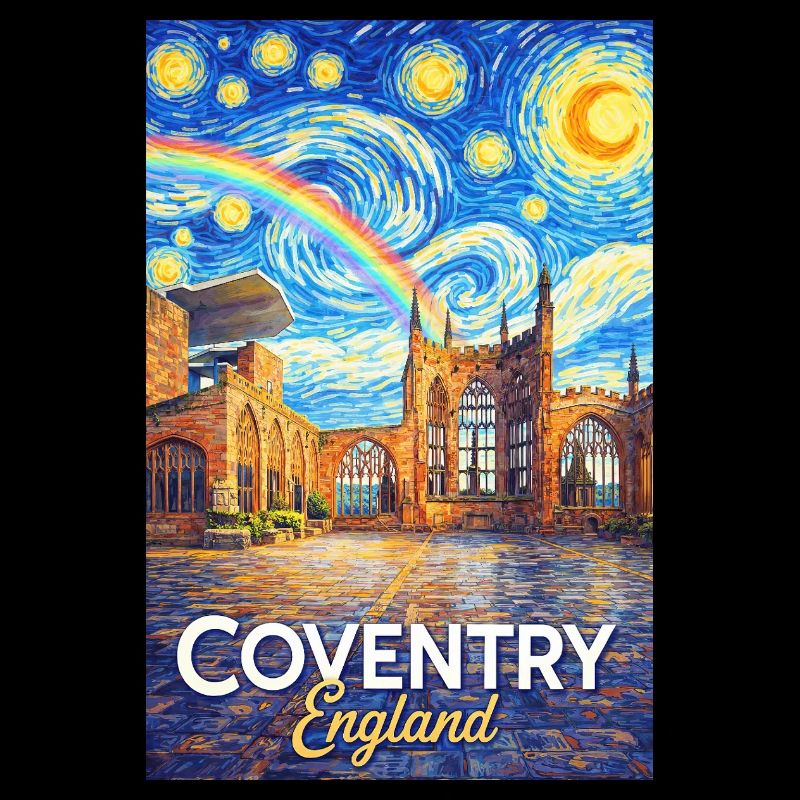 Coventry England Skyline Starfall