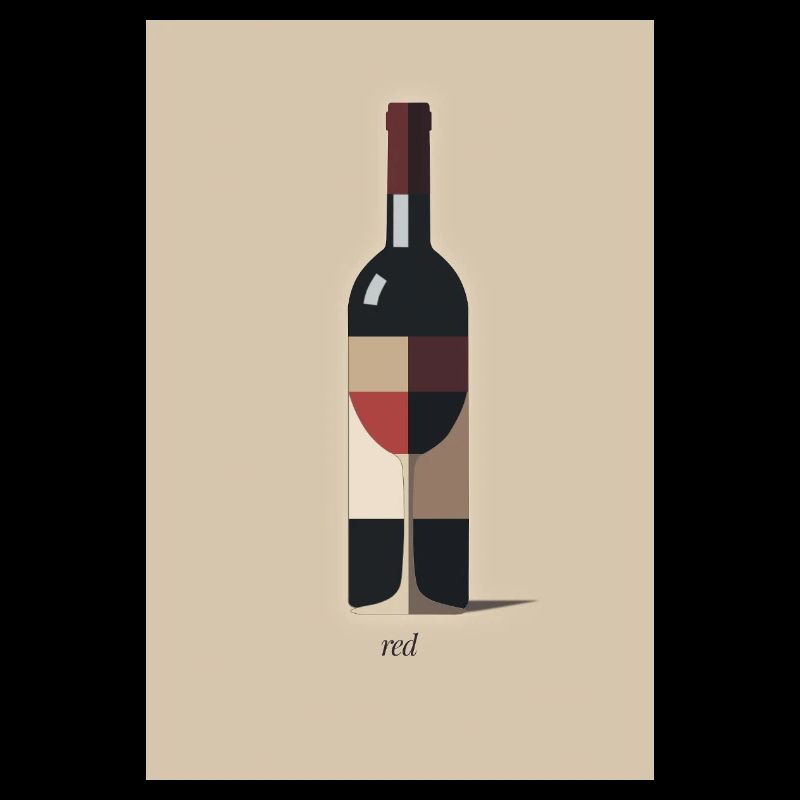 Design de vin rouge Minimaliste Modern