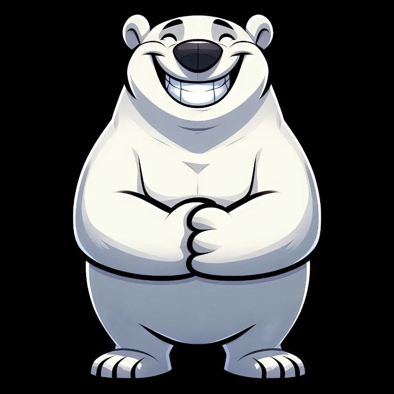Satisfied Polar Bear Comic North Pole Pride Cool
