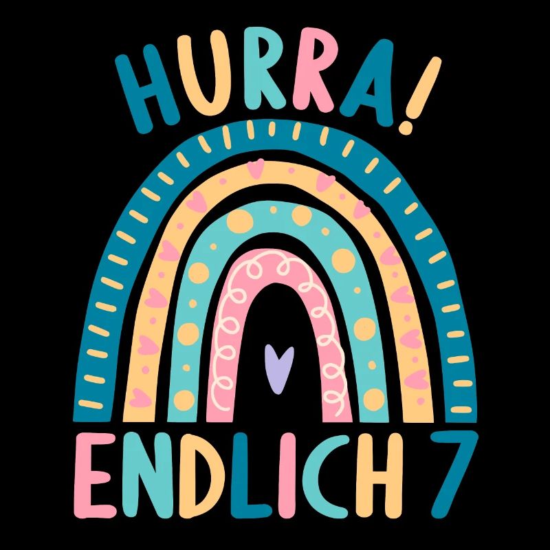 7 Jahre Rainbow Regenbogen 7. Geburtstag