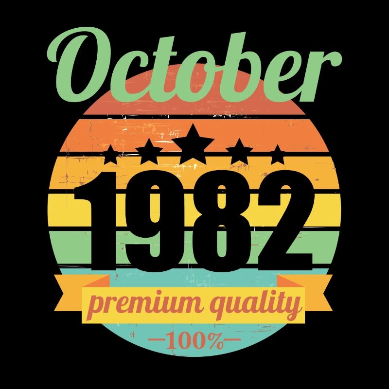 Né en octobre 1982 40 ans 40s 40e anniversaire