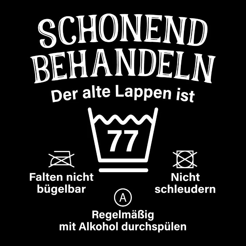 77. Geburtstag Schonend Behandeln Alte Lappen 77