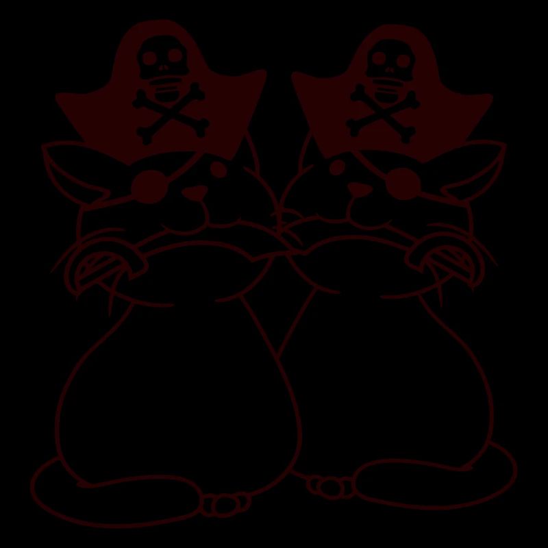 2 Pirate Cats Sabre Buccaneer Eye Patch Team