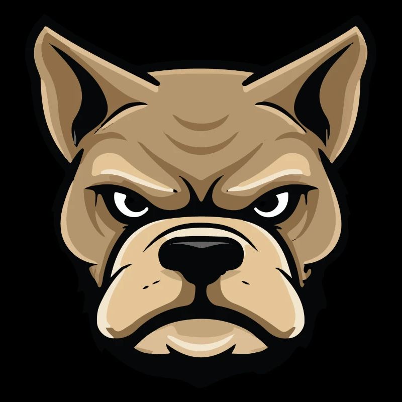 Tête de bande dessinée de chien