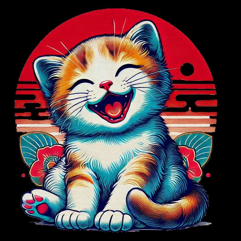 Adorable chaton heureux