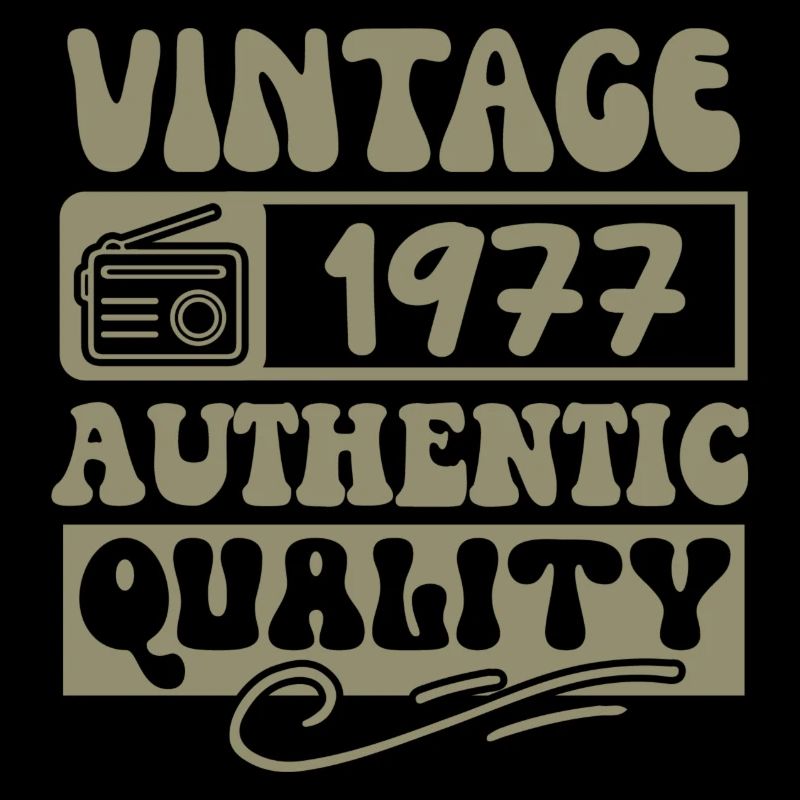 Authentic 1977 Millésime 1977 - Vintage 1977 Rétro