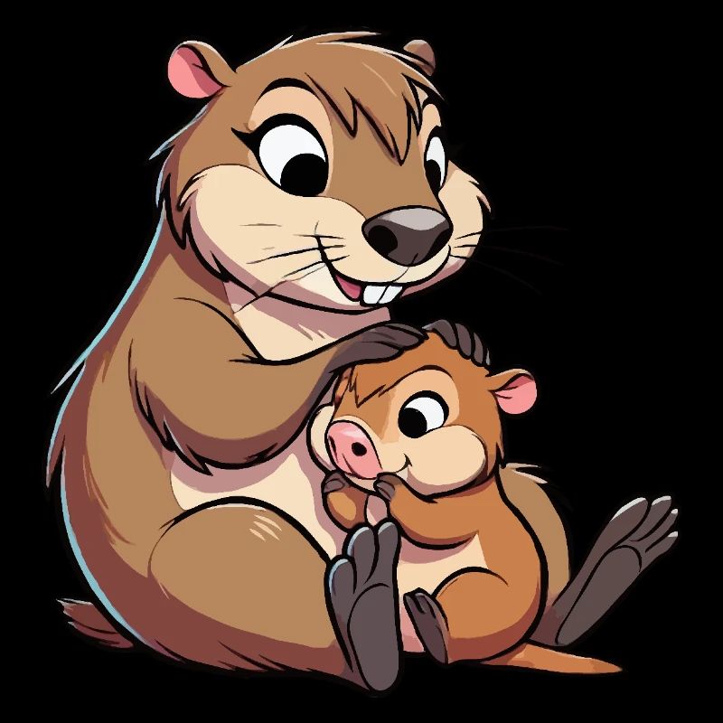Kapibara joue avec l’enfant
