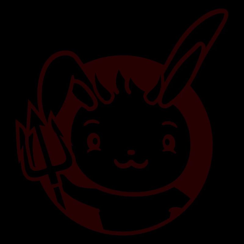 Bunny Devil Demon Evil Satan Hell Trident Costume